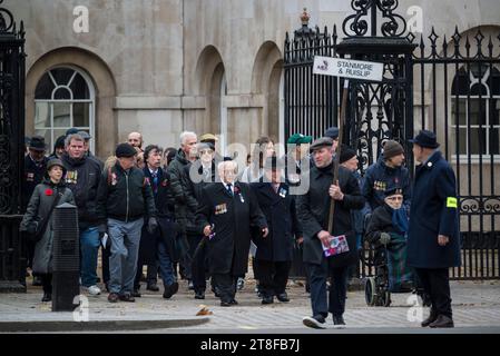 Die jährliche Parade und Zeremonie der AJEX im Cenotaph zu Ehren jüdischer Mitglieder der britischen Streitkräfte, London, Großbritannien Stockfoto