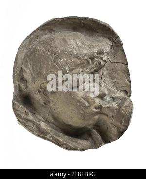 Kopf eines römischen Musikers, 113, Skulptur, Relief, Guss, Höhe 14 cm, Breite 12,5 cm, Skulptur, römisch, Kaiserzeit, Adoptivkaiser Trajan (98–117) Stockfoto