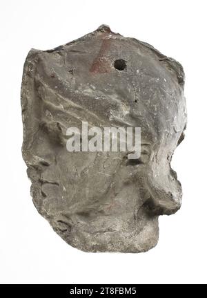 Kopf eines römischen Helms, 113, Skulptur, Relief, gegossen, Höhe 13,6 cm, Breite 10,2 cm, Skulptur, römisch, Kaiserzeit, Adoptivkaiser Trajan (98–117) Stockfoto