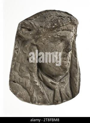 Kopf eines Standardträgers, 113, Skulptur, Relief, Guss, Höhe 15,2 cm, Breite 11,5 cm, Skulptur, römisch, Kaiserzeit, Adoptivkaiser Trajan (98–117) Stockfoto