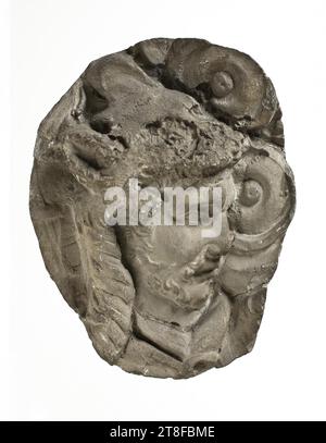 Kopf eines Standardträgers, 113, Skulptur, Relief, Guss, Höhe 18,5 cm, Breite 14,3 cm, Skulptur, römisch, Kaiserzeit, Adoptivkaiser Trajan (98–117) Stockfoto