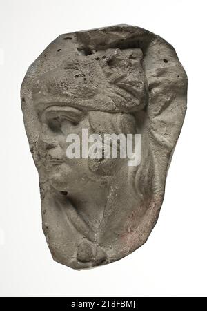 Kopf eines Standardträgers, 113, Skulptur, Relief, Guss, Höhe 18,3 cm, Breite 12,5 cm, Skulptur, römisch, Kaiserzeit, Adoptivkaiser Trajan (98–117) Stockfoto