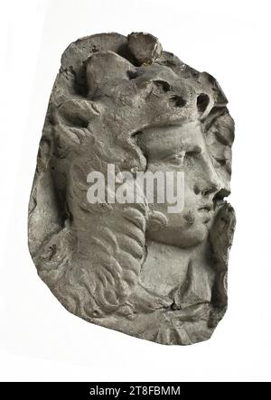 Kopf eines Standardträgers, 113, Skulptur, Relief, Guss, Höhe 18,5 cm, Breite 12,2 cm, Skulptur, römisch, Kaiserzeit, Adoptivkaiser Trajan (98–117) Stockfoto