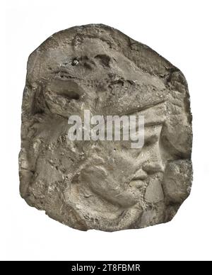 Kopf eines Standardträgers, 113, Skulptur, Relief, Guss, Höhe 15,5 cm, Breite 13,2 cm, Skulptur, römisch, Kaiserzeit, Adoptivkaiser Trajan (98–117) Stockfoto