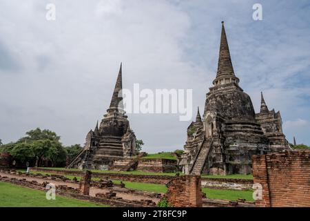 Der Thai Tempel Wat Phra Si Sanphet in Ayutthaya Thailand Asien Stockfoto