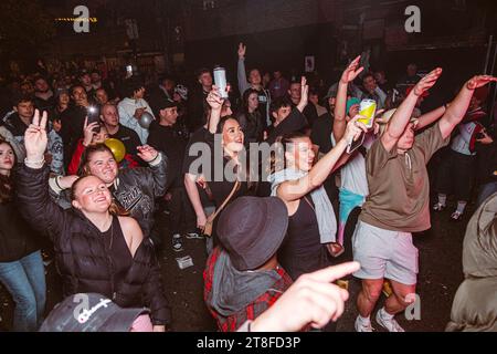 Save Our Scene führt ein fünf-Städte-Rave in ganz Großbritannien durch, um die Kampagne zur Kulturförderung zu fördern, da 1/3 der Veranstaltungsorte seit der Pandemie aufgrund von Steuern geschlossen wurden Stockfoto