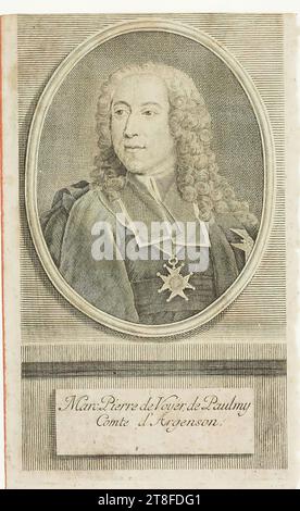 Marc-Pierre de Voyer. De Paulmy, Graf von Argenson Stockfoto