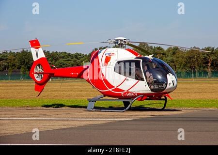 Eurocopter EC120 Colibri Hubschrauber von HeliDax auf dem Luftwaffenstützpunkt kleine-Brogel. Belgien - 8. September 2023a Stockfoto