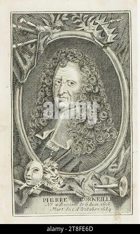 PIERRE CORNEILLE wurde am 6. Juni 1606 in Rouen geboren. Starb am 1. Oktober 1684 Stockfoto