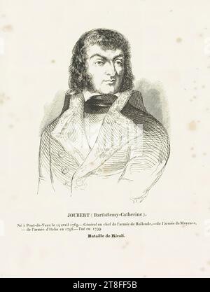 FRAN. RAMBERT. JOUBERT (Barthélemy-Catherine), geboren am 14. April 1769 in Pont-de-Vaux. - General der Armee von Holland, der Armee von Mainz, der Armee von Italien 1798. - Getötet 1799. Schlacht von Rivoli Stockfoto