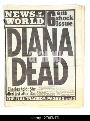 Nachrichten der Welt 31. August 1997 Stockfoto