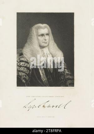 Gezeichnet von T. Woolnoth. Stich von T. Woolnoth. JOHN-SINGLETON COPLEY, BARON LYNDHURST, .... FISHER, SON & C°, LONDON 1830 Stockfoto