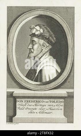 DON FREDERICO VAN TOLEDO, bald des Hertogs van Alva, Veld-Overste für Haarlem und Alkmaar. G.F. Fritsch fäkit Stockfoto