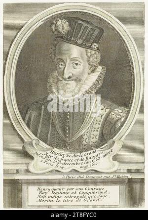 HENRI IV dit le Grand, Rou de France et de Navarre, geboren am 13. Dezember 1553 in Pau. Starb am 14. Mai 1610 in Paris. In Paris in der Daumont Rue St. Martin. Heinrich vier durch seinen Mut, Roy legitim und Eroberand, nicht weniger unerschrocken als sage, verdient den Titel Great Stockfoto