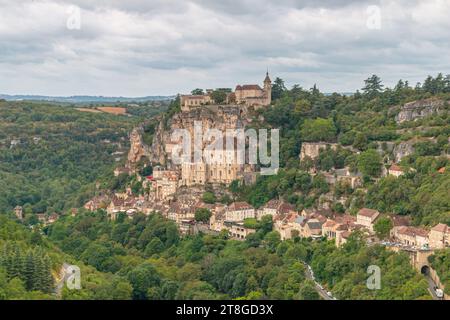 Dordogne Sommer 2023 Rocamadour Stadt und Umgebung Abteien und Landschaften Stockfoto