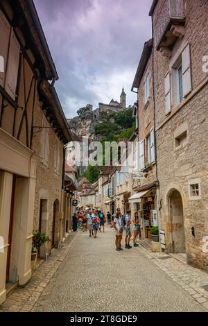 Dordogne Sommer 2023 Rocamadour Stadt und Umgebung Abteien und Landschaften Stockfoto