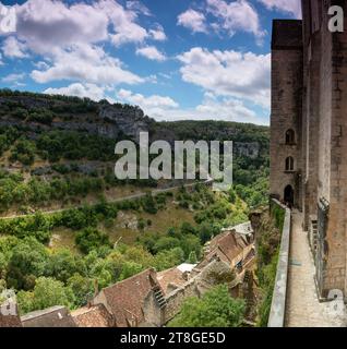 Dordogne Sommer 2023 Rocamadour Stadt und Umgebung Abteien und Landschaften Stockfoto