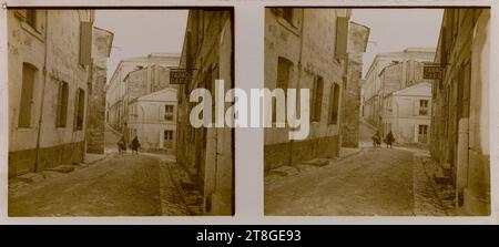 Rue à Montmartre (?), 18. Arrondissement, Paris, Fotograf, Array, Fotografie, Grafik, Stereoskopische Ansicht, Fotografie, Paris, Abmessungen – Arbeit: Höhe: 5,3 cm, Breite: 12,2 cm Stockfoto