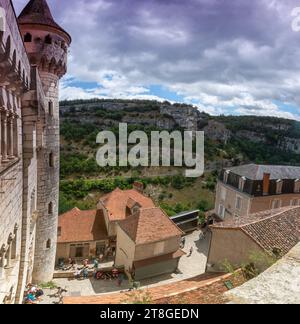 Dordogne Sommer 2023 Rocamadour Stadt und Umgebung Abteien und Landschaften Stockfoto
