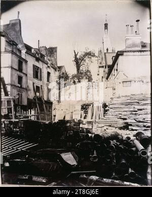 Abbruchstelle, Rue de la Parcheminerie, entlang der Rue des Prêtres-Saint-Séverin, 5. Arrondissement, Paris, Atget, Eugène (Jean Eugène Auguste Atget), Fotograf, 1913, Fotografie, Grafik, Fotografie, Albumendruck, Abmessungen - Werk: Höhe: 22,5 cm, Breite: 17,6 cm Stockfoto