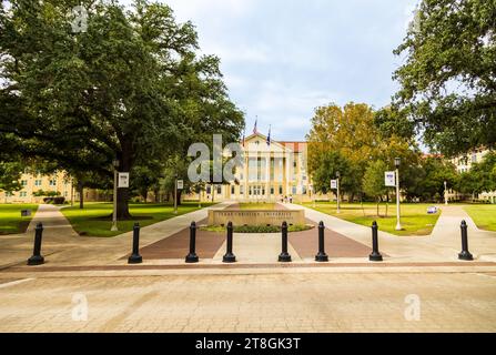 Fort Worth, TX - 11. November 2023: Zeichen der Texas Christian University Stockfoto