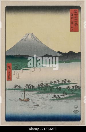 Utagawa Hiroshige (Japanisch, 1797–1858) - Kiefernhaine von Miho in Suruga, aus der Serie 36 Ansichten des Mount Fuji Stockfoto