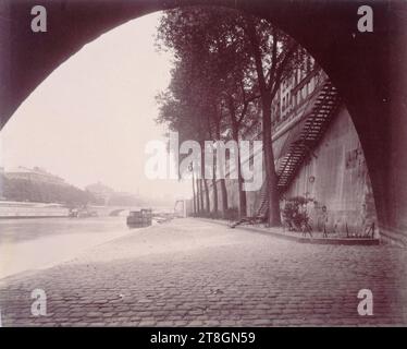 Unter der Pont Neuf, auf der Seite des Quai de l'Horloge, Richtung Pont au Change, 1. Arrondissement, Paris, Atget, Eugène (Jean Eugène Auguste Atget), Fotograf, 1911, Fotografie, Grafik, Fotografie, Albumendruck, Abmessungen - Werk: Höhe: 17,9 cm, Breite: 22,4 cm Stockfoto