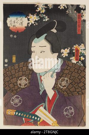 Utagawa Kunisada II. – Schauspieler Nakamura Kantarô als Higami Kyûroku. Stockfoto