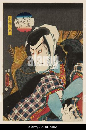 Utagawa Kunisada II. – Schauspieler Bandô Mitsugorô III. Als Kanamari Hachirô. Stockfoto