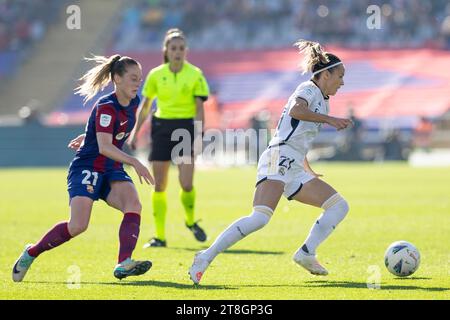 Barcelona, Spanien. November 2023. BARCELONA, SPANIEN - 19. NOVEMBER: Sofie Svava von Real Madrid während des Liga-F-Spiels zwischen dem FC Barcelona und Real Madrid bei den Estadi Olimpic Lluis Companys am 19. November 2023 in Barcelona Credit: DAX Images/Alamy Live News Stockfoto