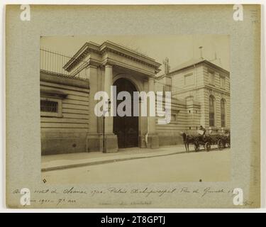 Hôtel de Chanac (Hôtel du Châtelet), Erzbischofspalast, 127 Rue de Grenelle, 7. Arrondissement, Paris, Atget, Eugène (Jean Eugène Auguste Atget), Fotograf, Fotografie, Grafik, Albumendruck, Abmessungen – Arbeit: Höhe: 17,9 cm, Breite: 22 cm Stockfoto