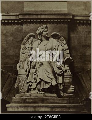 Statue des maritimen Sieges von Georges Diebolt (1816-1861), flussabwärts Invalidenbrücke, 8. Arrondissement, Paris, Baldus, Edouard, Fotograf, Ca. 1855-1865, Fotografie, Fotografie, Abmessungen – Arbeit: Höhe: 21,2 cm, Breite: 16,8 cm, Abmessungen – ursprüngliche Montage:, Höhe: 47,5 cm, Breite: 31 cm Stockfoto