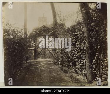 Parc Löschen. 32, Quai de Passy, 16. Arrondissement, Paris, Atget, Eugène (Jean Eugène Auguste Atget), Fotograf, Fotografie, Grafik, Albumendruck, Abmessungen – Arbeit: Höhe: 17,7 cm, Breite: 22,2 cm Stockfoto