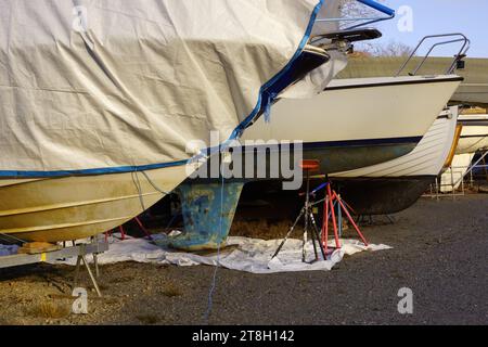 Boote auf dem Parkplatz in Stockholm - Schweden Stockfoto