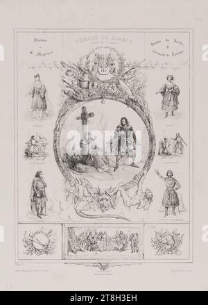 Robert le Diable, Adam, Victor (Jean-Victor Adam), Lithograph, Bulla, Joseph, Verleger, Delarue, Francois, Verleger, Lemercier, Bénard et Cie, Drucker-Lithograph, Array, Prints, Grafik, Drucke, Lithografie, Abmessungen - Werk: Höhe: 36,4 cm, Breite: 26,3 cm Stockfoto