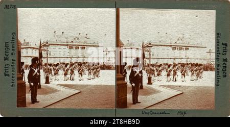Vagtparade, Amalienborg, 1904 - geboren. Stockfoto