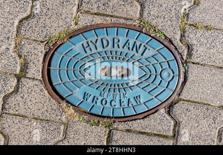 Polen, Breslau, auf dem Foto ein Hydrant *** 11 09 2023, Polen. September 2023. Breslau, auf dem Foto ein Hydrant Credit: Imago/Alamy Live News Stockfoto