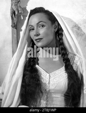 Dolores del Río, María de los Dolores Asúnsolo y López Negrete (1904–1983), bekannt als Dolores del Río, mexikanische Schauspielerin. Dolores del Río in einem Publicity-Foto für den Film der Flüchtige (1947). Stockfoto