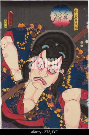 Utagawa Kunisada II – Schauspieler Bandô Mitsuemon als Akaiwa Gajirô. Stockfoto