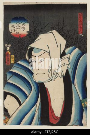 Utagawa Kunisada II. – Schauspieler Nakamura Utaemon IV. Als Yamabayashi Fusahachi. Stockfoto