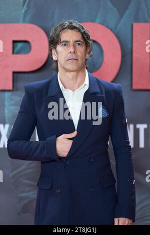 Madrid. Spanien. 20231120 besucht Eduardo Noriega am 20. November 2023 die Premiere von Napoleon im Prado-Museum in Madrid (Spanien) Credit: MPG/Alamy Live News Stockfoto