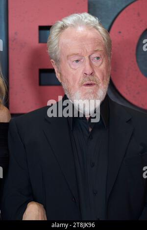 20. November 2023, Madrid, Spanien: Ridley Scott nimmt am 20. November 2023 an der â€˜Napoleonâ€™ Premiere im Prado Museum in Madrid Teil (Bild: © Jack Abuin/ZUMA Press Wire) NUR ZUR REDAKTIONELLEN VERWENDUNG! Nicht für kommerzielle ZWECKE! Stockfoto