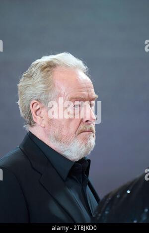 20. November 2023, Madrid, Spanien: Ridley Scott nimmt am 20. November 2023 an der â€˜Napoleonâ€™ Premiere im Prado Museum in Madrid Teil (Bild: © Jack Abuin/ZUMA Press Wire) NUR ZUR REDAKTIONELLEN VERWENDUNG! Nicht für kommerzielle ZWECKE! Stockfoto