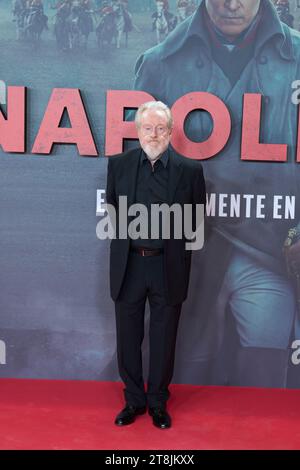 20. November 2023, Madrid, Spanien: Ridley Scott nimmt am 20. November 2023 an der â€˜Napoleonâ€™ Premiere im Prado Museum in Madrid Teil (Bild: © Jack Abuin/ZUMA Press Wire) NUR ZUR REDAKTIONELLEN VERWENDUNG! Nicht für kommerzielle ZWECKE! Stockfoto