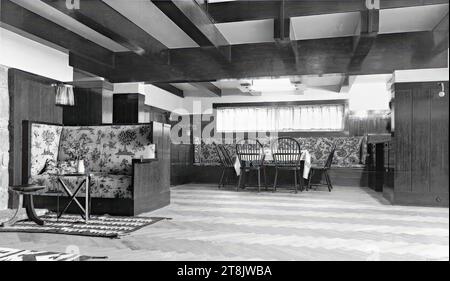 Landhaus Paul Khuner, Kreuzberg 60, Payerbach, Niederösterreich, Speisennische im Saal, 1929-1930, Foto 1930, negativ, Glasnegativ, Platte: 18 x 24 cm Stockfoto