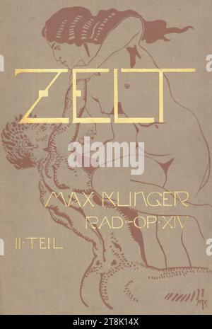 Zelt, Rad. Opus XIV, II Teil: Titelbild, Max Klinger: Zelt, Rad. Opus auf Leinen, Blatt: 59,8 x 41,2 cm Stockfoto