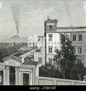 Valle di Pompei Veduta dell Osservatorio e dell Orfanotrofio. Stockfoto