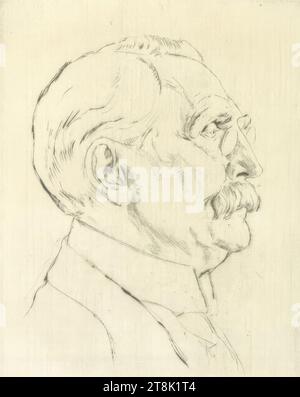 Wilhelm von Bode, Emil Orlik, Prag 1870 - 1932 Berlin, 1917, Druck, Trockenspitze, Platte: 25,0 cm x 19,8 cm, l.l. '2. Bedingung“, Bleistift Stockfoto