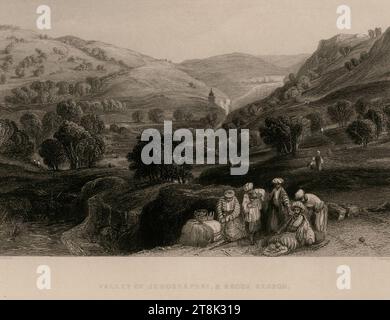 Tal von Jehosaphat, & Brook Kedron - Carne John - 1836. Stockfoto