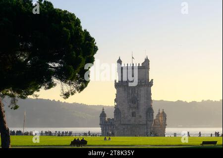 Turm von Belem oder Torre de Belem, Lissabon, Portugal Stockfoto